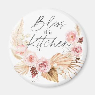 Boho Aquarell Floral Pampas Grass Kühlschrank Magnet