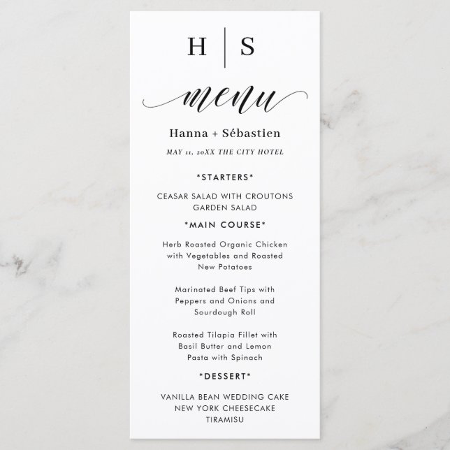 Boho-Aquarell-Herbstblumen Menükarte (Vorderseite)