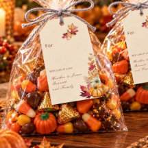 Boho-Aquarell-Kürbis und Blätter Thanksgiving