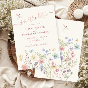 Boho Aquarell Wildblume Hochzeit Save The Date