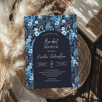 Boho arch Aquarell Marine und weiße Wildblumen