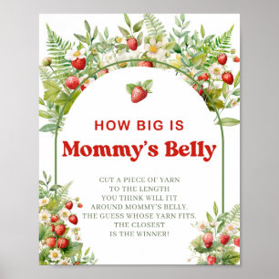Boho Arch Berry Sweet Wie groß ist Mommys Bauch Sp Poster