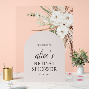 Boho Arch Brautparty Begrüßung Acrylschild