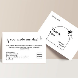 Boho Arch Business Dankeschön Card Dankeskarte