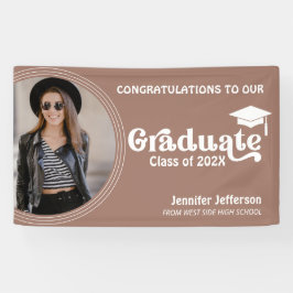 Boho Arch Chic Abschluss Erdtöne Dekoration Banner