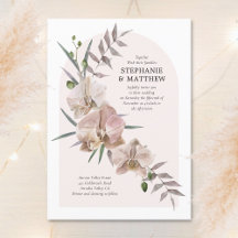 Boho Arch Dusty Orchids Flowy Floral Wedding