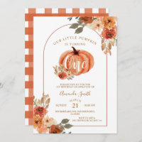 Boho Arch Fall Birthday Floral Einladung