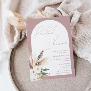Boho Arch Floral Dusty Rose Blush Brautparty Einladung