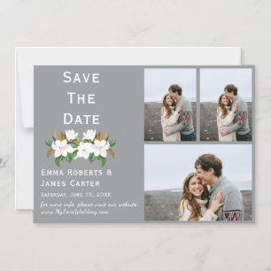 Boho Arch Gray Foto Speichern Sie das Date Magnet