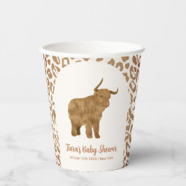 Boho Arch Holy Cow Western Babydusche Pappbecher