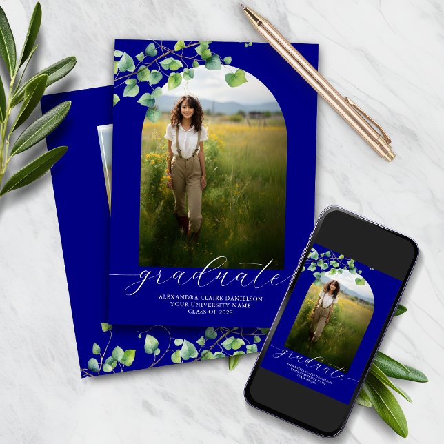 Boho Arch Ivy, Abschluss der Marine Einladung (Von Creator hochgeladen)