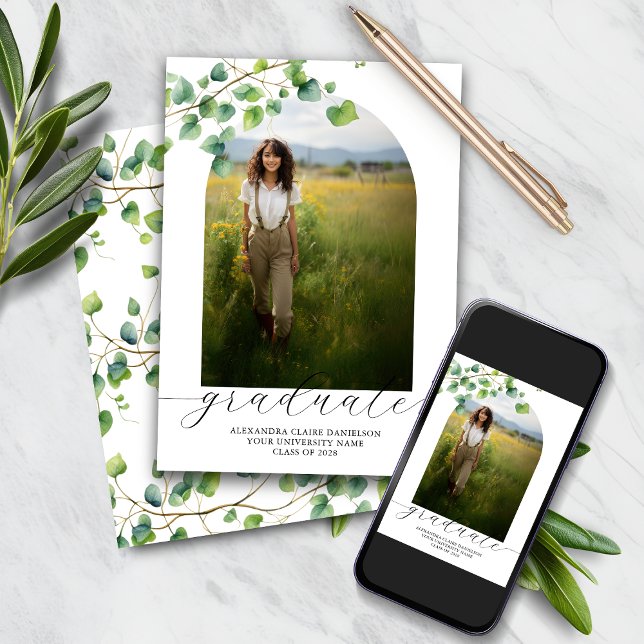 Boho Arch Ivy, Ankündigung des Weißen Abschlusses (Von Creator hochgeladen)