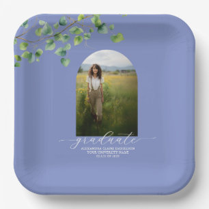 Boho Arch Ivy, Cornflower Blue Abschluss Pappteller