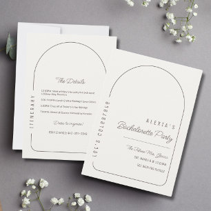 Boho Arch Junggeselinnen-Abschied Einladung