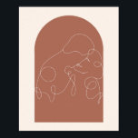 Boho Arch Kissing Continual Lineare Line Art 2 Poster<br><div class="desc">Boho Arch Kissing Continual Lineare Line Art 2</div>
