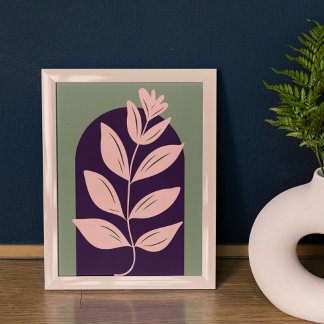 Boho Arch Moderne Kunst Minimalistische botanische Poster