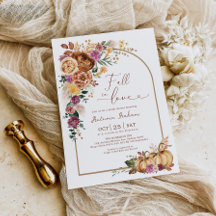 Boho Arch Pumpkin Fall in Liebe Brautparty