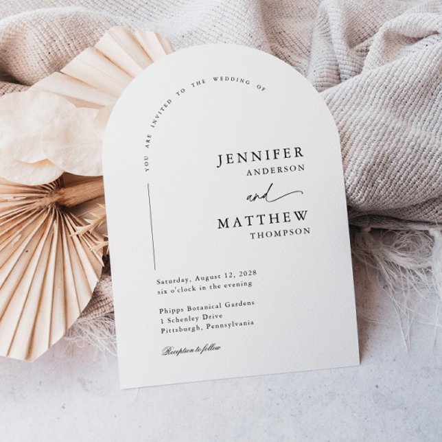 Boho Arch Simple Wedding Einladung (Von Creator hochgeladen)