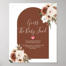Boho Arch Terracota White rät das Baby Food Poster