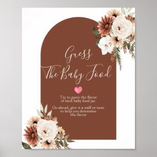 Boho Arch Terracota White rät das Baby Food Poster