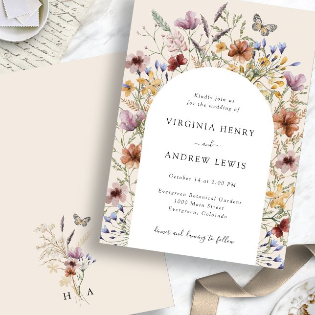Boho Arch Wedding Einladung (Boho Arch Wedding Invitation
)