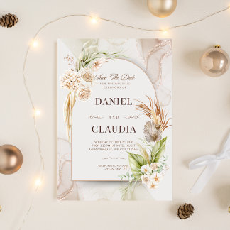 Boho Arch Wedding Einladung Set | Bearbeitbare Min