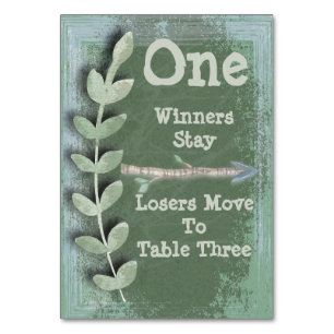 Boho Arrow Bunco Table Card #1 Tischnummer