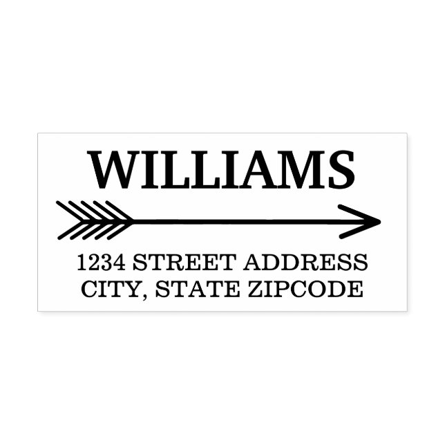 Boho Arrow Rücksendeadresse Gummistempel (Prägung)