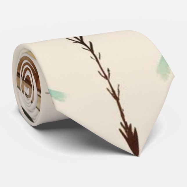 Boho Arrows Aquamarin Brown Neck Tie Krawatte (Gerollt)