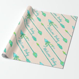 Boho Arrows Baby Duschgeschenkpapier Geschenkpapier