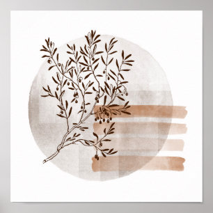 Boho Art Foliage Poster