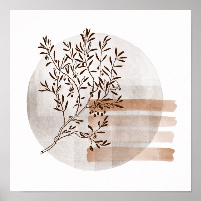 Boho Art Foliage Poster (Vorne)