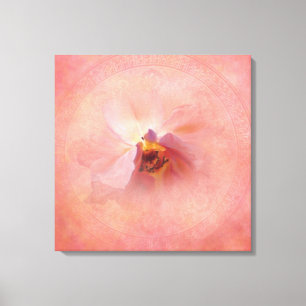 Boho Art Magischer rosa Blüten in Aquarell Leinwanddruck
