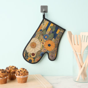 Boho Art Nouveau Gold-Garten-Daisy mit individuell Ofenhandschuh