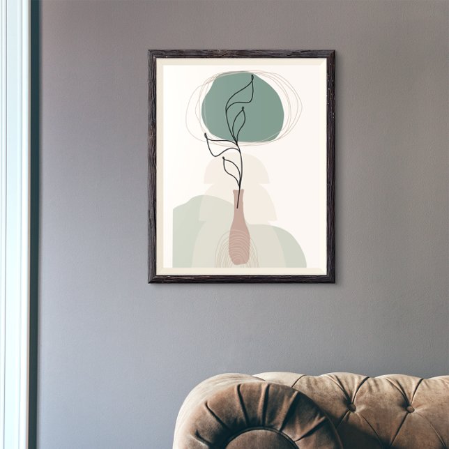 Boho Art Style Moderne Vase Pflanze Poster (Von Creator hochgeladen)