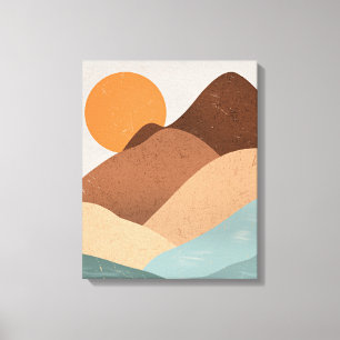 Boho art Sunset Leinwanddruck