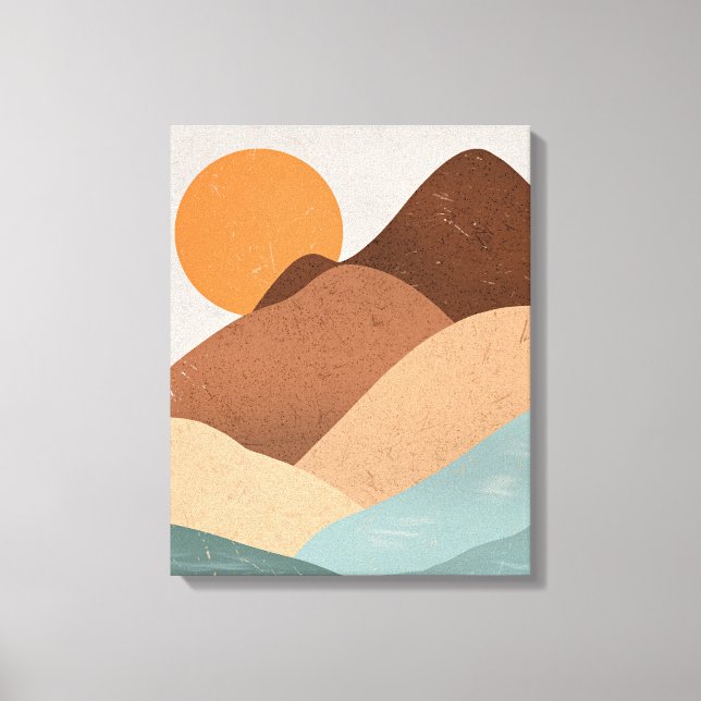 Boho art Sunset Leinwanddruck (Vorderseite)