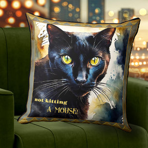 Boho Artistic Funny Cat Animal Art Kissen