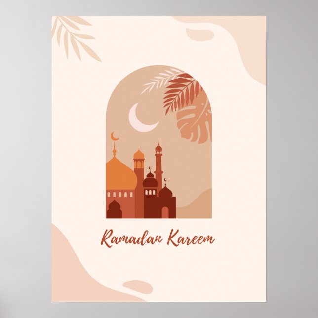 Boho Ästhetik Ramadan Kareem Ramadan Poster (Vorne)
