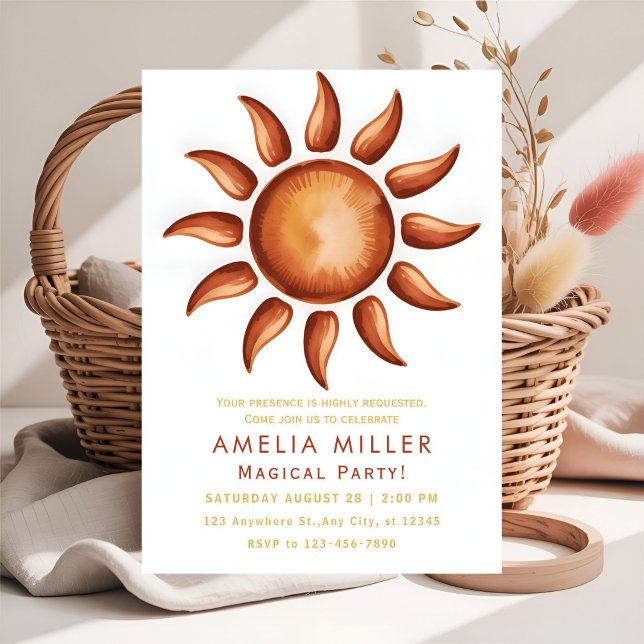 Boho-Ästhetik-Regenbogen-Party Einladung (Von Creator hochgeladen)