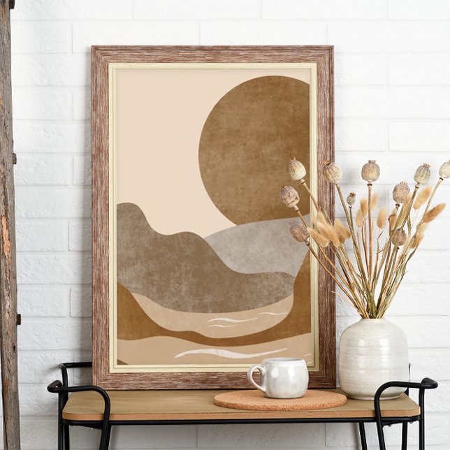 Boho Ästhetische Bergwelt Moderne Kunst Poster (Von Creator hochgeladen)