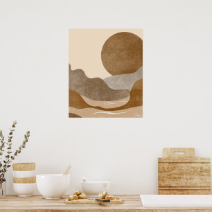 Boho Ästhetische Bergwelt Moderne Kunst Poster