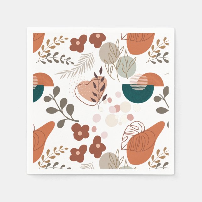 BOHO Ästhetisches Muster A10 Serviette (Vorderseite)