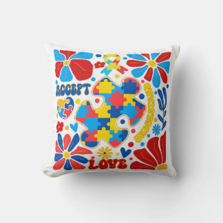 Boho Autismus Bewusstsein Kissen