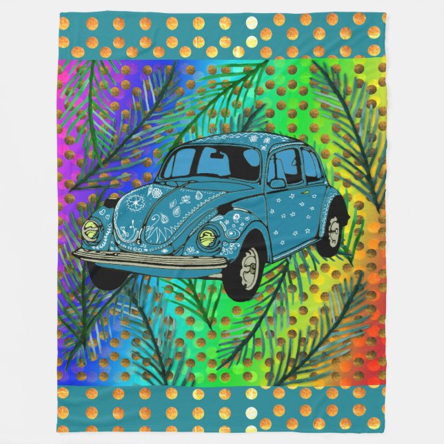 Boho-Auto, Sommerstimmung-Fleece-Decke Fleecedecke (Vorderseite)