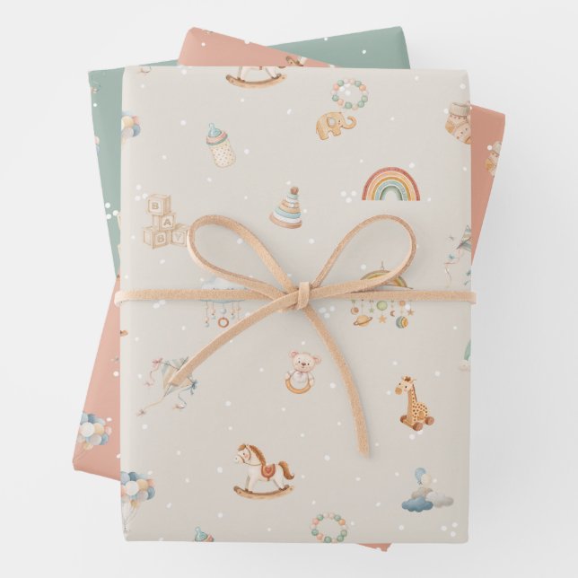 Boho Autumn Baby Shower Geschenkpapier Set (Beispiel)