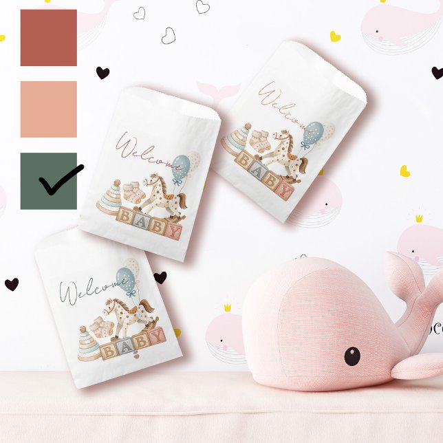 Boho Autumn Babydusche Personalisiert Geschenktütchen (Boho Autumn Baby Shower Personalized Favor Bag)