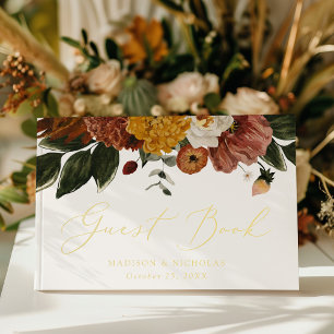 Boho Autumn Floral Wedding Gästebuch