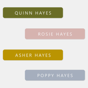 Boho Autumn Name Labels Etiketten