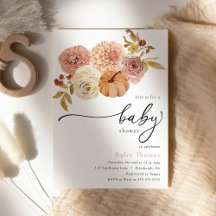 Boho Autumn Pumpkin Fall Baby Girl Dusche